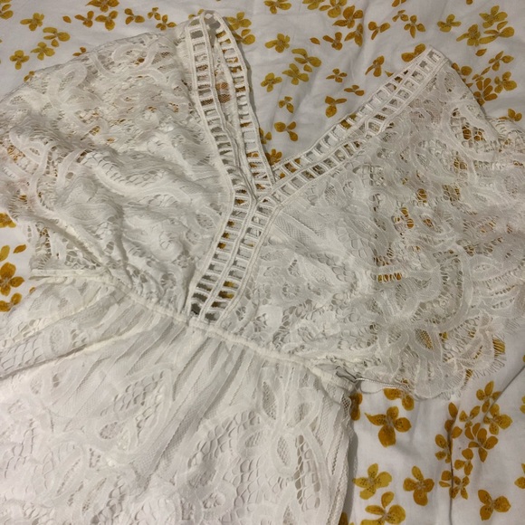 Shop Style White Lace Romper - Picture 3 of 4